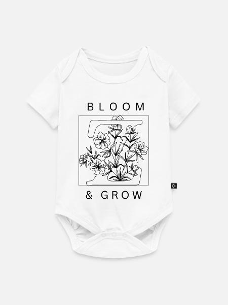 Bloom & Grow - Baby Premium Kurzarmbody - Weiß
