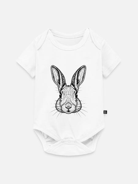 Kaninchen - Baby Premium Kurzarmbody - Weiß