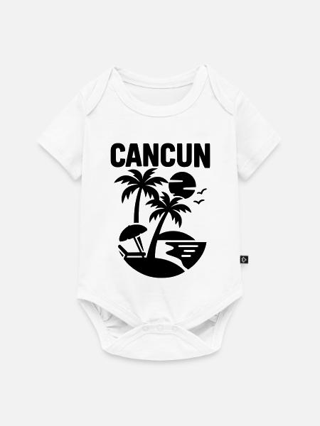 cancun silhouette - Baby Premium Kurzarmbody - Weiß