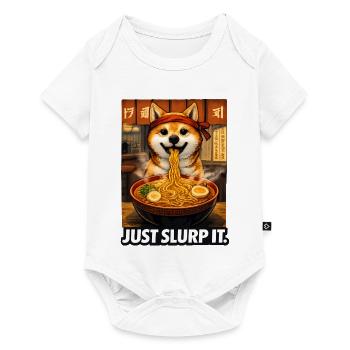 Shiba Ramen Just Slurp It - Baby Premium Kurzarmbody - Weiß - Vorne
