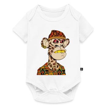 Ape in a colorful streetwear look - Baby Premium short-sleeve bodysuit - white - Front