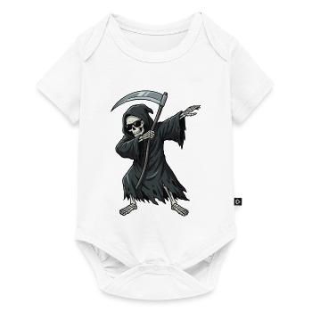 Dabbing Grim Reaper – Funny Skull Cartoon - Baby Premium short-sleeve bodysuit - white - Front
