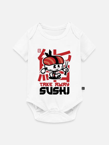 take away sushi - Baby Premium Kurzarmbody - Weiß