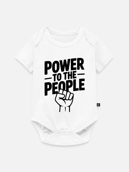 Macht für das Volk - Baby Premium Kurzarmbody - Weiß