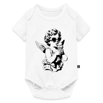 Cooler Cherub mit Sonnenbrille und Eis - Baby Premium Kurzarmbody - Weiß - Vorne