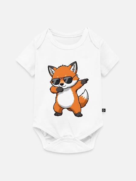 Dabbing Fuchs - Baby Premium Kurzarmbody - Weiß