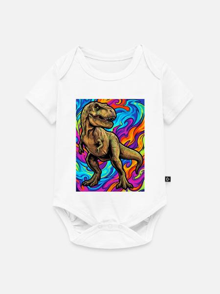 Dinosaurier - Baby Premium Kurzarmbody - Weiß