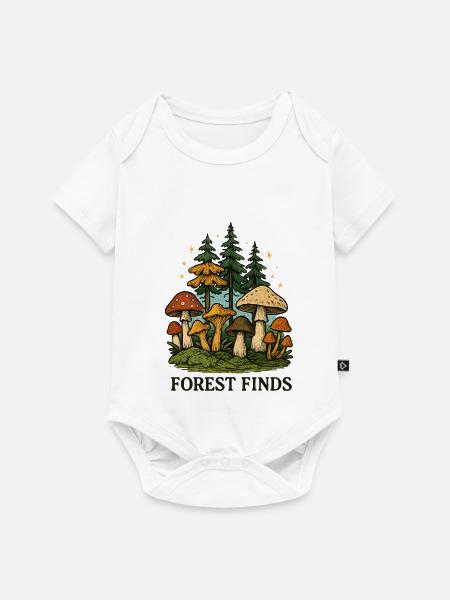Waldfunds Pilz-Entdeckung - Baby Premium Kurzarmbody - Weiß