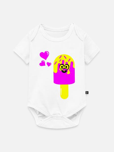 Eis Eiscreme - Baby Premium Kurzarmbody - Weiß