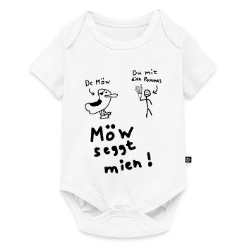 Möw seggt mien. - Baby Premium Kurzarmbody - Weiß - Vorne