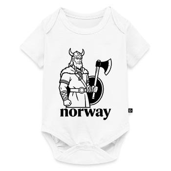 Norwegen - Baby Premium Kurzarmbody - Weiß - Vorne