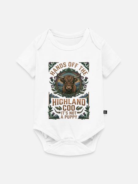 Highlands Cow - Baby Premium Kurzarmbody - Weiß