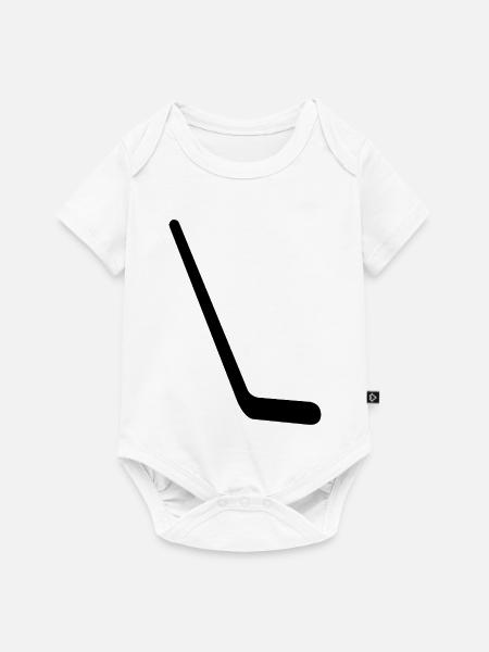 Hockeyschläger - Baby Premium Kurzarmbody - Weiß