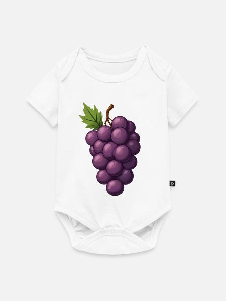 Trauben - Baby Premium Kurzarmbody - Weiß