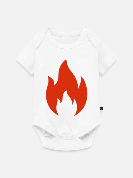 Flamme - Baby Premium Kurzarmbody - Weiß