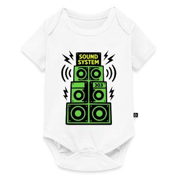 Sound System Speaker Techno Festival DJ - Baby Premium short-sleeve bodysuit - white - Front