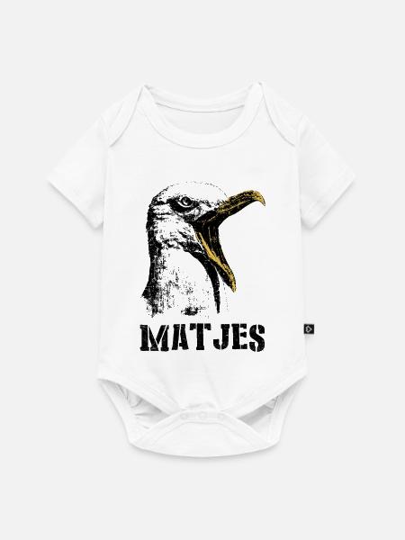 Matjes Möwe Küstenurlaub - Baby Premium Kurzarmbody - Weiß