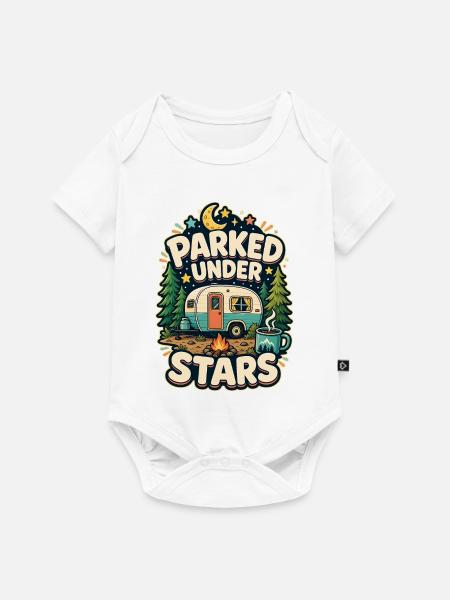 PARKED UNDER STARS - Baby Premium Kurzarmbody - Weiß