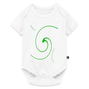 Neon spiral on black - Baby Premium short-sleeve bodysuit - white - Front