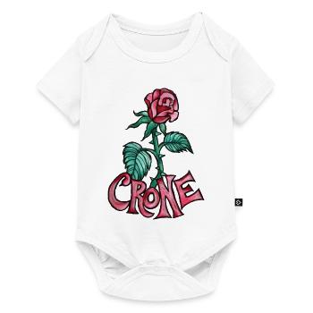 Crone Rose Tattoo - Baby Premium Kurzarmbody - Weiß - Vorne