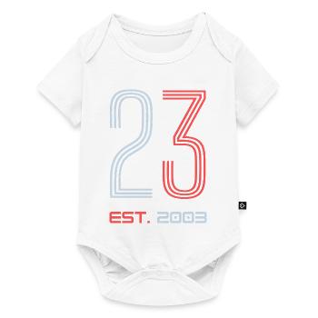 « 23 Est. 2003 » Design d’anniversaire - Body à manches courtes Premium Bébé - blanc - Devant