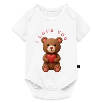 I LOVE YOU - Baby Premium Kurzarmbody - Weiß - Vorne