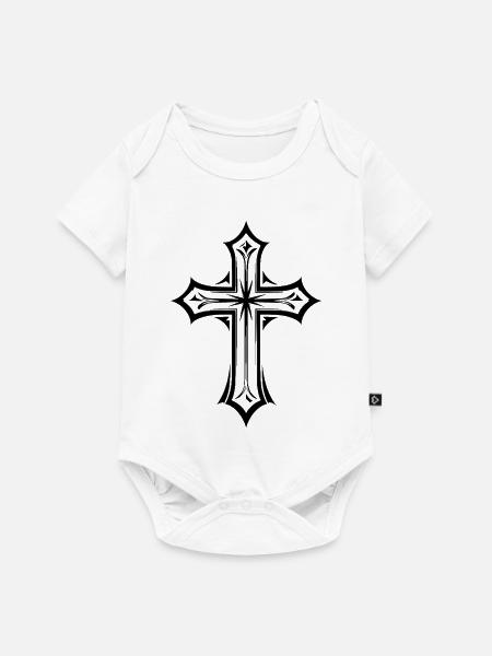 Christen Kreuz - Baby Premium Kurzarmbody - Weiß