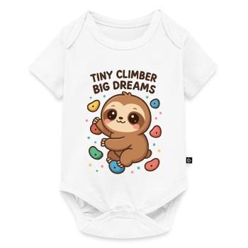 Kawaii Faultier Klettern - Tiny Climber Shirt - Baby Premium Kurzarmbody - Weiß - Vorne