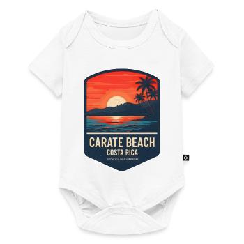 Carate Beach Costa Rica Puntarenas Sonnenuntergang - Baby Premium Kurzarmbody - Weiß - Vorne