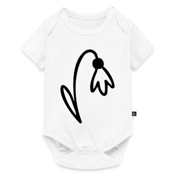 Blume - Baby Premium Kurzarmbody - Weiß - Vorne