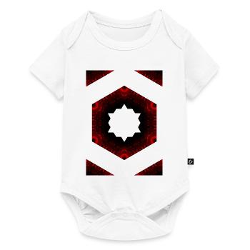 Fire Kaleidoscope Hexagon Pattern - Baby Premium short-sleeve bodysuit - white - Front
