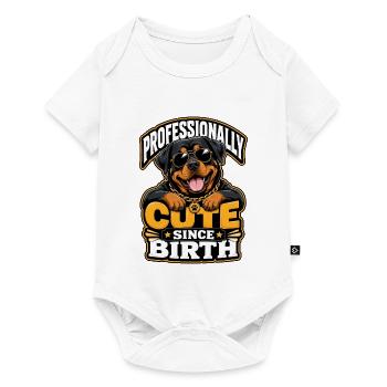 Rottweiler - Baby Premium Kurzarmbody - Weiß - Vorne
