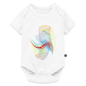 Rainbow Spiral Neon Pattern - Baby Premium short-sleeve bodysuit - white - Front