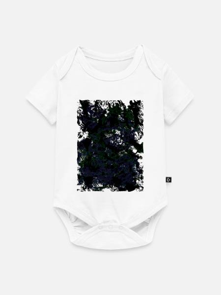 Neon-Nebelwirbel Muster - Baby Premium Kurzarmbody - Weiß