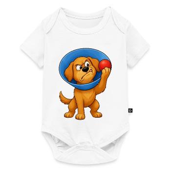 Grumpy Dog Cone Of Shame - Baby Premium short-sleeve bodysuit - white - Front