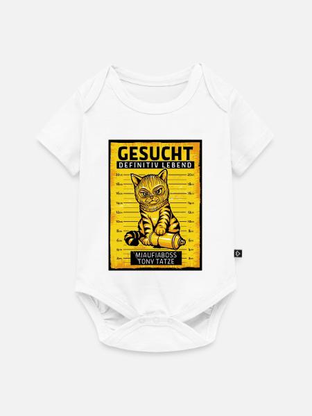Graffiti Katze Gesucht - Baby Premium Kurzarmbody - Weiß