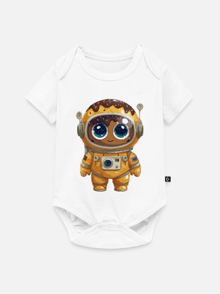 Donut-Astronaut Abenteuerkunst - Baby Premium Kurzarmbody - Weiß