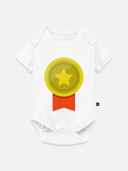 Medaille - Baby Premium Kurzarmbody - Weiß