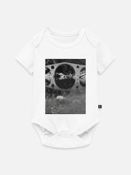 Alte Steinbrücke im Wald - Baby Premium Kurzarmbody - Weiß