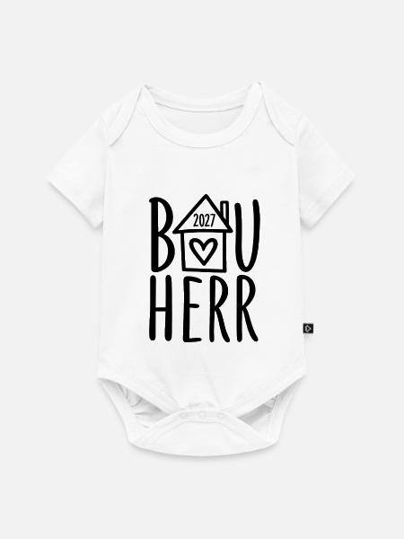 Bauherr 2027 - Baby Premium Kurzarmbody - Weiß