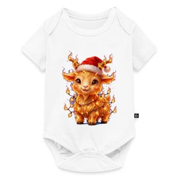 Little Firecracker Goat Weihnachts feuer ziege - Baby Premium Kurzarmbody - Weiß - Vorne