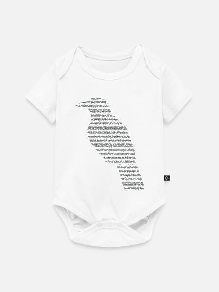 Rabe aus Gedichtzeilen - Baby Premium Kurzarmbody - Weiß