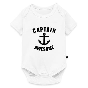 CAPITAINE AWESOME ! MARIN ET ANCRE IDÉE DE CADEAU - Body à manches courtes Premium Bébé - blanc - Devant