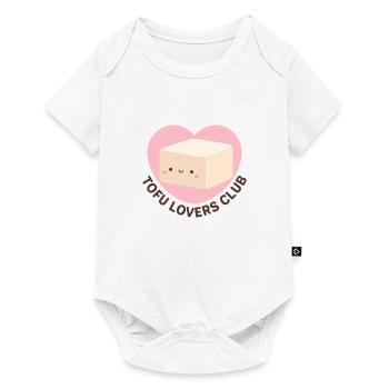 Süßer veganer Tofu Lovers Club - Baby Premium Kurzarmbody - Weiß - Vorne
