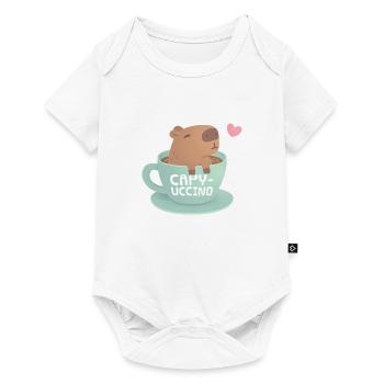 Mignon Capybara dans une tasse de café Drôle capyuccino - Body à manches courtes Premium Bébé - blanc - Devant