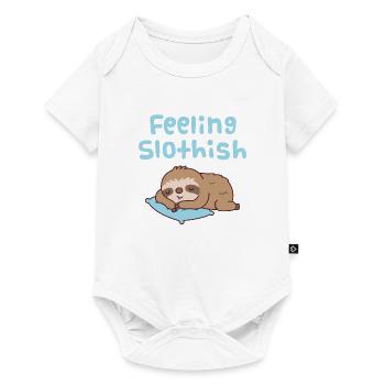 Cute Sleeping Sloth Feeling Slothish - Baby Premium short-sleeve bodysuit - white - Front