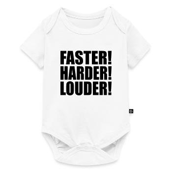 Faster Harder Louder - Body à manches courtes Premium Bébé - blanc - Devant