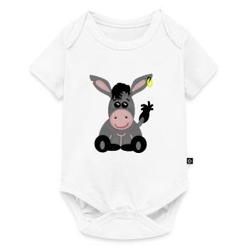 esel kindermotiv - Baby Premium Kurzarmbody - Weiß - Vorne