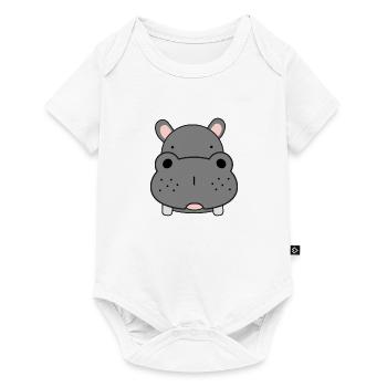 hippo - Baby Premium short-sleeve bodysuit - white - Front