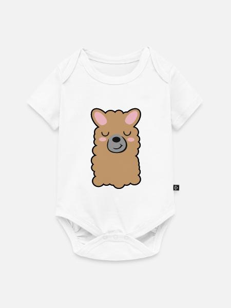 Lama - Baby Premium Kurzarmbody - Weiß